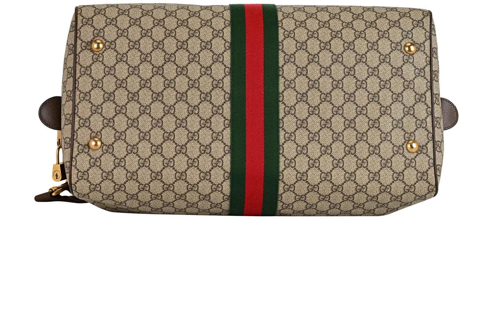 Medium Savoy Duffle Bag, &pound;595, Handbags, Beige/Brown, Canvas, Top view